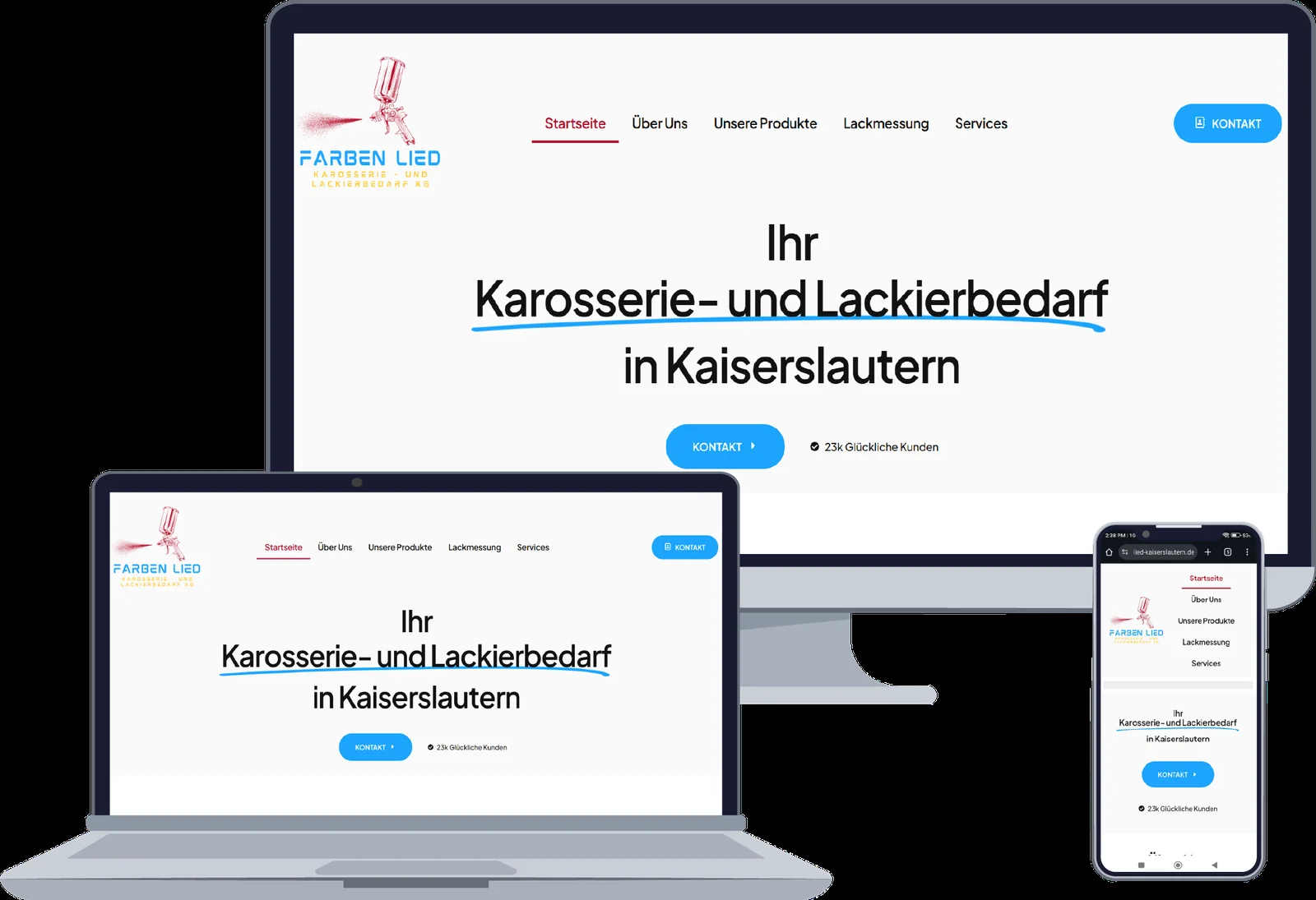 Projektansicht: Farben Lied – Lackierbedarf Harry Lied