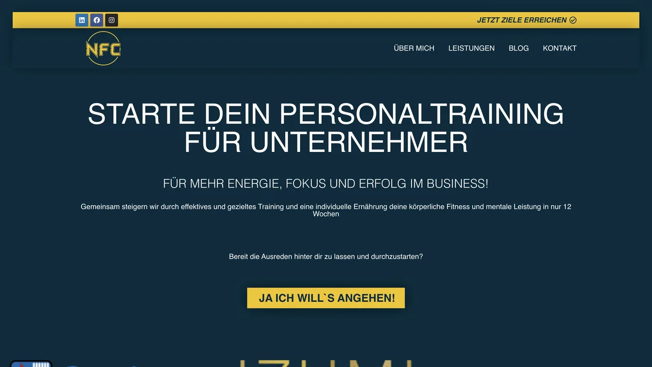 Projektansicht: Nick Fitness Coaching